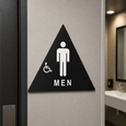 Don-Jo CHS-6 Title 24 Men's Restroom Sign 12" Diameter with Braille in Black