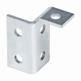 B-Line Eaton series strut fittings and accessories, 3.93" Height, 3.5" Length, 3.5" Width, 1lbs, Steel, Right hand five hole single corner wing fittin
