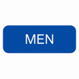 Don-Jo HS-9070 Title 24 Door Sign — Men, 1-3/4" x 6", Blue Plastic with Braille