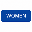Don-Jo HS-9070-47 Title 24 Women Door Sign — 1-3/4" x 6", Blue Plastic with Braille