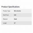 Don-Jo MWA-1 Wire Anchor for Commercial Door Hardware Applications