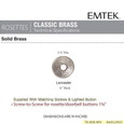 Emtek 2406 American Designer Brass Doorbell with Plate & Button - Lancaster Rosette