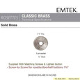 Emtek Emtek 2406 American Designer Brass Doorbell with Plate & Button - Lancaster Rosette EMTEK-2406