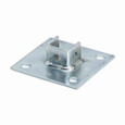 B-Line Eaton series strut fittings and accessories, 1.62" Height, 6" Length, 6" Width, 3.14lbs, Steel, Square post base, centered, DURA GREEN