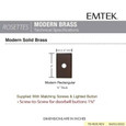 Emtek Emtek 2463 Contemporary Brass Doorbell with Plate & Button - Modern Rectangular Rosette EMTEK-2463