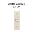 Emtek Emtek 2440 STRETTO Brass Doorbell with Plate & Button with 1-1/2" x 5" Rosette STRETTO Plate EMTEK-2440
