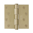 Emtek 91014 Residential Plain Bearing Hinges (Pair), 4" x 4" with Square Corners, Plated Steel