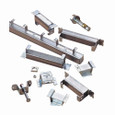 B-Line Eaton series pipe straps, 8.62" height, 4" length, 1.25" width, 1040 lbs, Steel, 1 pair pipe clamps with hex head cap screws, Pipe strap, Elect
