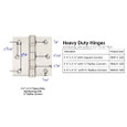 Emtek Emtek 9841332D Heavy Duty Ball Bearing Hinges (Pair), 3-1/2" x 3-1/2" with Square Corners, Stainless Steel EMTEK-9841332D