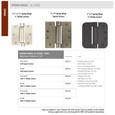 Emtek Emtek 95023 Spring Hinges (Pair), 3-1/2" x 3-1/2" with 1/4" Radius Corners, UL Listed, Plated Steel EMTEK-95023