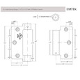 Emtek Emtek 95023 Spring Hinges (Pair), 3-1/2" x 3-1/2" with 1/4" Radius Corners, UL Listed, Plated Steel EMTEK-95023