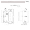 Emtek Emtek 95033 Spring Hinges (Pair), 3-1/2" x 3-1/2" with 5/8" Radius Corners, UL Listed, Plated Steel EMTEK-95033