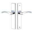 Emtek Emtek 8141 STRETTO Narrow Trim Lockset, 2" x 10" Modern Rectangular Non-Keyed, Brass Tubular, Passage EMTEK-8141