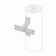 B-Line Eaton series strut fittings and accessories, 9.62" Height, 8" Length, 4.375" Width, 2.48lbs, Steel, Bracket, Electro-plated zinc