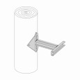B-Line Eaton series strut fittings and accessories, 7.78" Height, 8" Length, 16" Width, 3.616lbs, Steel, Bracket, Hot-dipped galvanized