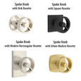 Emtek Emtek STUDIO Brass Knobsets - The Spoke Knob - Passage EMTEK-STUDIO-BRASS-KNOBSETS-SPK-PASSAGE