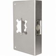 Don-Jo 4-2-CW wrap around plate, Satin Stainless Steel finish, 1-3/4" door, 2-3/4" backset, 22 gauge steel