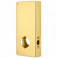 Don-Jo 14-CW Wrap Around Plate 5-1/8" x 14" in Polished Brass for Simplex 1000 and Alarm Lock Trilogy conversion