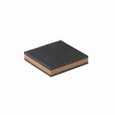 B-Line Eaton series ribbed neoprene steel vibration pad, Air conditioner, cooling towers, compressors, fans, 3/16" deflection, 3200 lbs load cap, Oil-