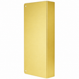 Don-Jo 40-CW blank wrap-around plate, 4-1/4" x 9", Polished Brass finish, for 1-3/4" doors