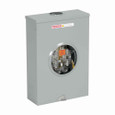 B-Line Eaton series single meter sockets, 200 A, Test block, Ring type, 3R, ANSI 61 gray painted, 042 kAIC, #6-250 MCM, MCB, Steel, Surface mount, 4 j