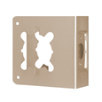 Don-Jo 81-2-CW 81 Wrap Around Plate 4-3/4" x 4-1/2" with 2-3/4" Backset for 1-3/4" Doors