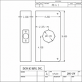Don-Jo 200C Wrap Around Plate for Cylindrical Locksets — 4-1/4" x 9", 2" Door