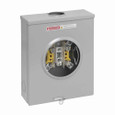 B-Line Eaton series single meter sockets, 125 A, ANSI 61 gray coat, Aluminum, 4 terminals