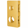 Don-Jo 264 Wrap Around Plate 4" x 9" for Double Lock Combination Locksets, 2-3/8" Backset, 1-3/4" Door