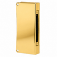 Don-Jo 504-PB-CW wrap around plate, 4-1/2" x 12", 1-3/4" door, mortise lock prep, polished brass finish