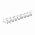 B-Line Eaton series Flex tray wire basket tray, Controlled interior reended application, Black powder coat finish, Steel, 4.3" actual area inside tray