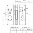 Don-Jo 504AD-CW Wrap Around Plate 5-1/8" x 16-3/8" for Schlage AD Series Mortise Locksets, 2-3/4" Backset, 1-3/4" Door