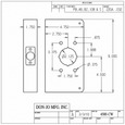 Don-Jo 4500-CW Wrap Around Plate 4-3/4" x 9" for Hospital Push/Pull Latches, 2-3/4" Backset, 1-3/4" Door