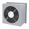 B-Line Eaton series heater, ANSI 61 gray painted, Steel, K2p100 filter box fan, Front and rear grills can acodate or omit filter