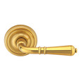 Turino Brass lever with Regular rosette in French Antique finish