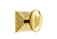 Hammered Egg Brass knob with Hammered rosette in Unlacquered Brass finish