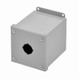 B-Line Eaton series push button enclosures, 4" height, 4.75" length, 4" width, 4X, Screw cover, PVX4XS enclosure, Surface mounted, Medium single door