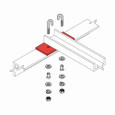 B-Line Eaton series open racks, Red, Made from UL-94 VO material for flame resistance, Two-hole isolation pad