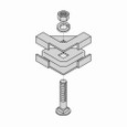 B-Line Eaton series runway splice, Used to connect runway stringers 0° to 90° angle, Runway adjustable junction splice clamp, ASTM A570 structural ste