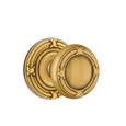 Ribbon & Reed Brass knob with Ribbon & Reed rosette in French Antique finish