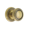 Rope Brass knob with Rope rosette in French Antique finish