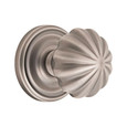 Melon Brass knob with Regular rosette in Pewter finish