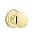 Providence Brass knob with Regular rosette in Polished Brass - Lifetime finish