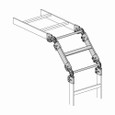 B-Line Eaton series runway horizontal to vertical transition kit, 13" height, 13" length, 6" width, Steel, ASTM A570 structural steel, Includes transi