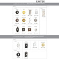 Emtek Designer Brass Crystal Knobsets - Diamond Knob, Passage Set