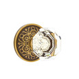 Old Town Clear Crystal Knob with Lancaster Rosette in French Antique finish