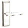 Emtek Emtek 8135 Designer Brass Leverset with Wilshire 7" Non-Keyed Sideplate Lockset, Passage Set EMTEK-8135-DESIGNER-BRASS-LEVERS