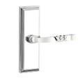 Emtek Emtek 8135 Designer Brass Leverset with Wilshire 7" Non-Keyed Sideplate Lockset, Passage Set EMTEK-8135-DESIGNER-BRASS-LEVERS