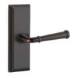 Emtek Emtek 8135 Designer Brass Leverset with Wilshire 7" Non-Keyed Sideplate Lockset, Passage Set EMTEK-8135-DESIGNER-BRASS-LEVERS