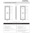 Emtek Emtek 8135 Porcelain Knobset with Wilshire 7" Non-Keyed Sideplate Lockset, Passage Set EMTEK-8135-PORCELAIN-KNOBS